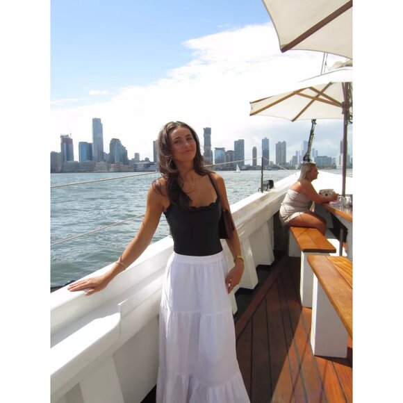 SKIMS Fits Everybody Lace Cami Bodysuit in Onyx Black Size Small - Picture 3 of 12